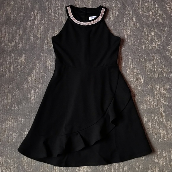 Speechless Black Jeweled Neck Dress Size 8 - Picture 3 of 9